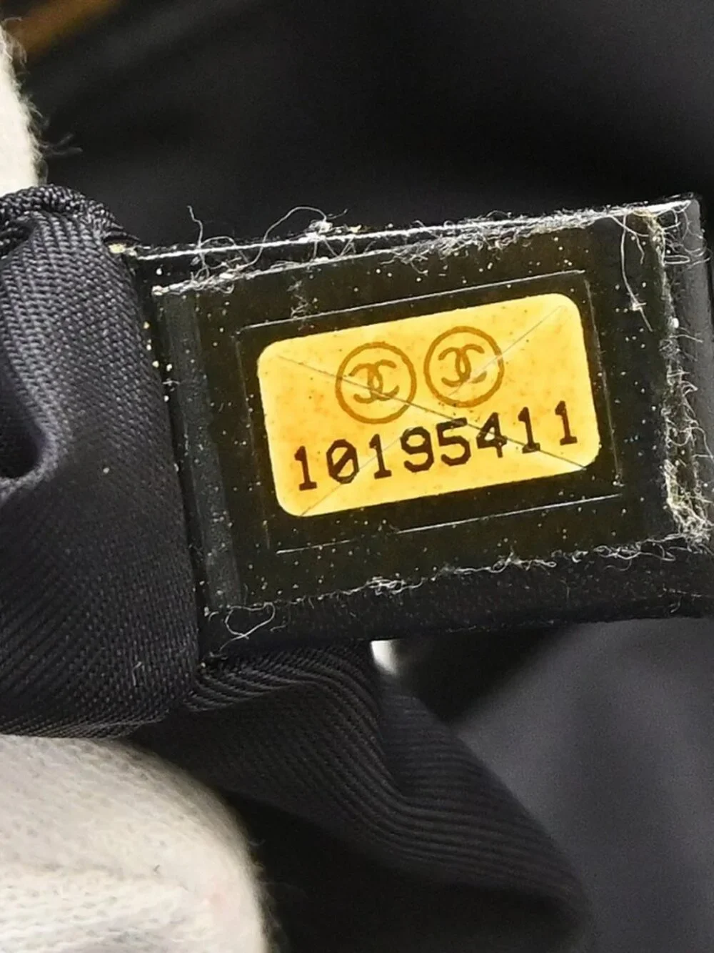 Best07 Chanel Black Jacquard Nylon Travel Line Tote Handbag KQ01610